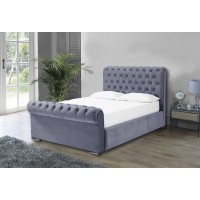 Otneros Velvet Steel 5ft Bed